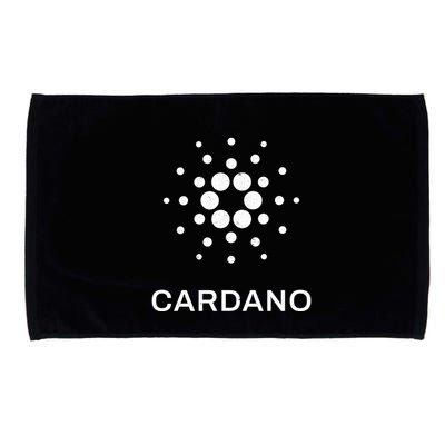 Distressed Cardano Cryptocurrency Logo Microfiber Hand Towel