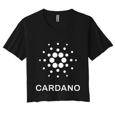Distressed Cardano Cryptocurrency Logo Crop Top