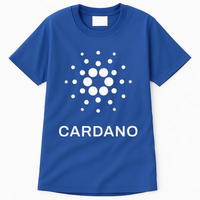Distressed Cardano Cryptocurrency Logo Tall T-Shirt