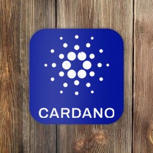 Distressed Cardano Cryptocurrency Logo Coaster