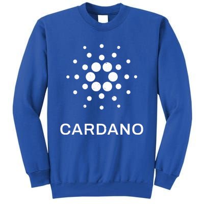 Distressed Cardano Cryptocurrency Logo Tall Sweatshirt