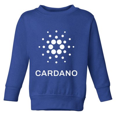 Distressed Cardano Cryptocurrency Logo Toddler Sweatshirt