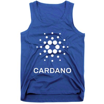 Distressed Cardano Cryptocurrency Logo Tank Top