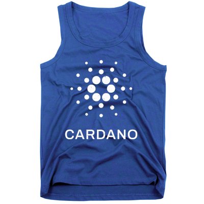 Distressed Cardano Cryptocurrency Logo Tank Top