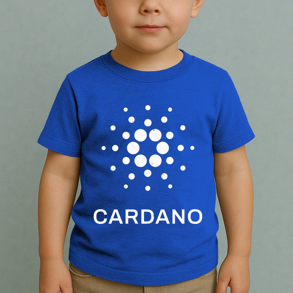 Distressed Cardano Cryptocurrency Logo Toddler T-Shirt