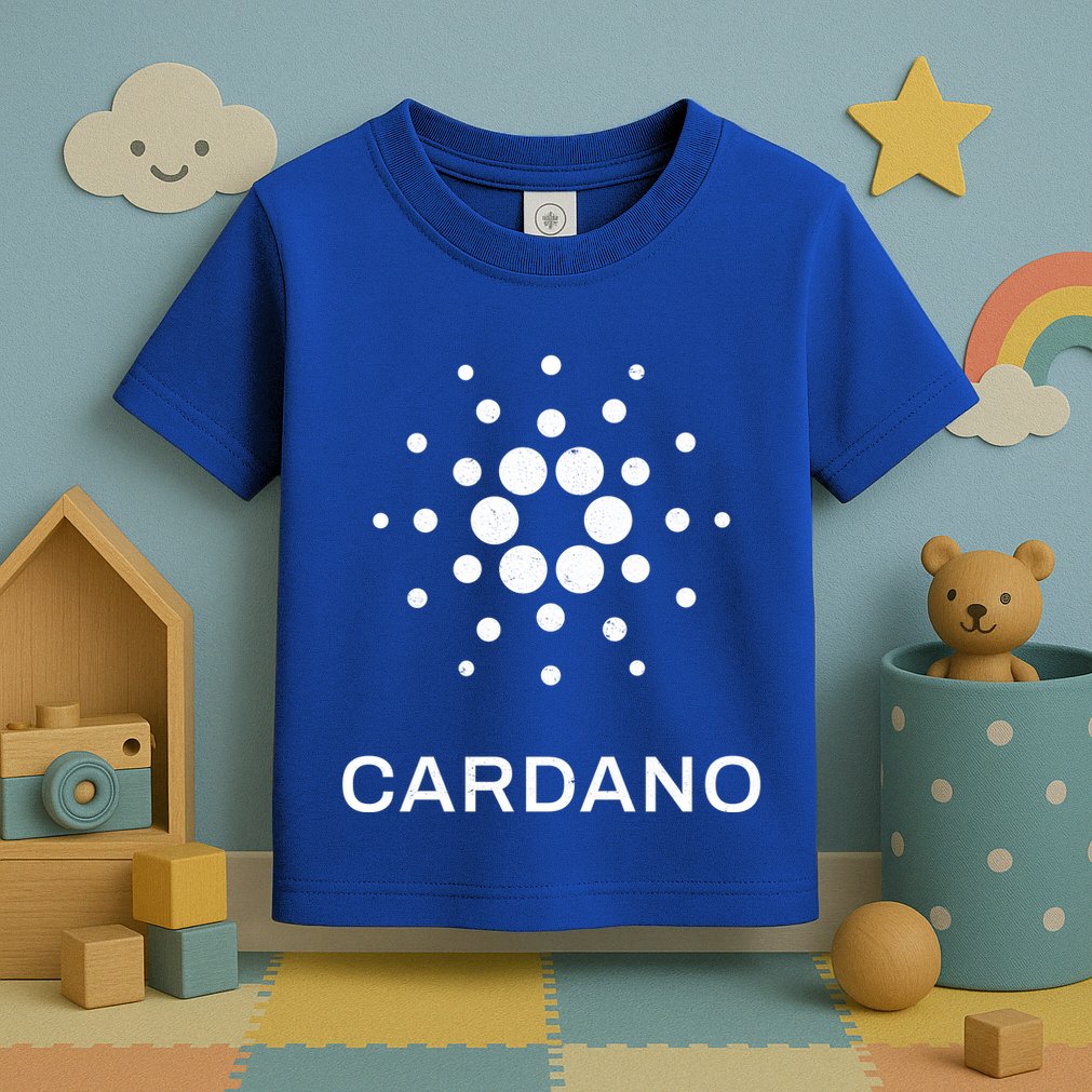 Distressed Cardano Cryptocurrency Logo Toddler T-Shirt
