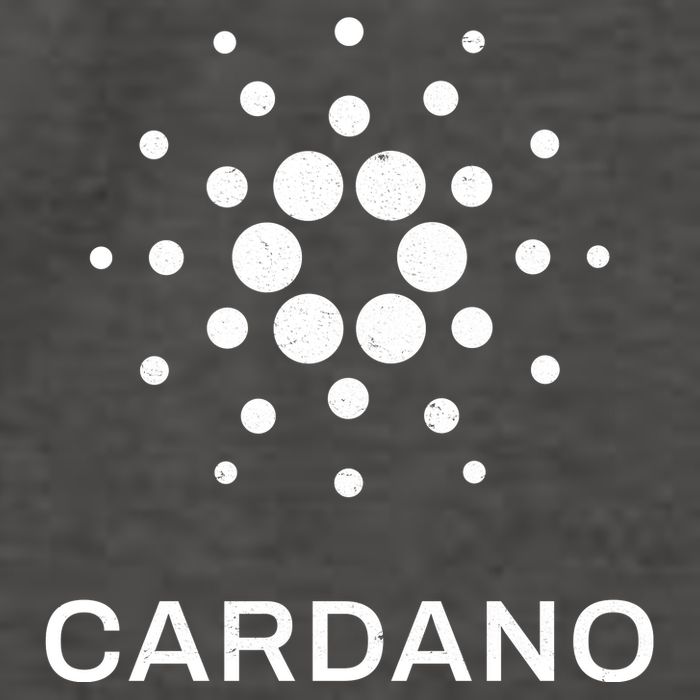 Distressed Cardano Cryptocurrency Logo Vector Backpack