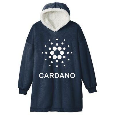 Distressed Cardano Cryptocurrency Logo Hooded Wearable Blanket