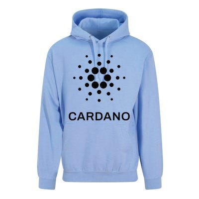 Distressed Cardano Cryptocurrency Logo Unisex Surf Hoodie