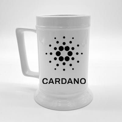 Distressed Cardano Cryptocurrency Logo Beer Stein