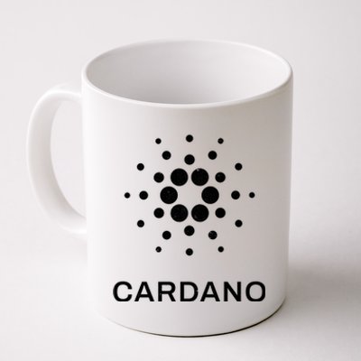 Distressed Cardano Cryptocurrency Logo Coffee Mug