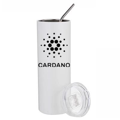 Distressed Cardano Cryptocurrency Logo Stainless Steel Tumbler