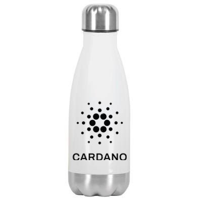 Distressed Cardano Cryptocurrency Logo Stainless Steel Insulated Water Bottle