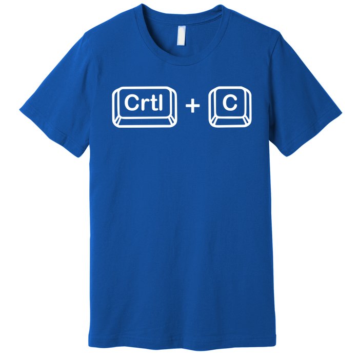 Dad Ctrl C Coppy Son Daughter Ctrl V Paste Funny Family Gift Premium T-Shirt