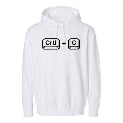 Dad Ctrl C Coppy Son Daughter Ctrl V Paste Funny Family Gift Garment-Dyed Fleece Hoodie