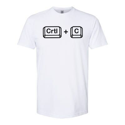 Dad Ctrl C Coppy Son Daughter Ctrl V Paste Funny Family Gift Softstyle CVC T-Shirt