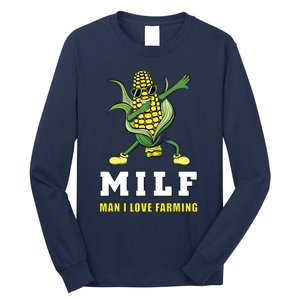 Dabbing Corn Cob Farmer Gift Man I Love Farming Long Sleeve Shirt