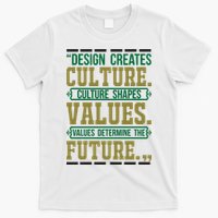 Design Creates Culture Culture Shapes Values Values Determine The Future T-Shirt