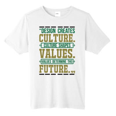 Design Creates Culture Culture Shapes Values Values Determine The Future Tall Fusion ChromaSoft Performance T-Shirt