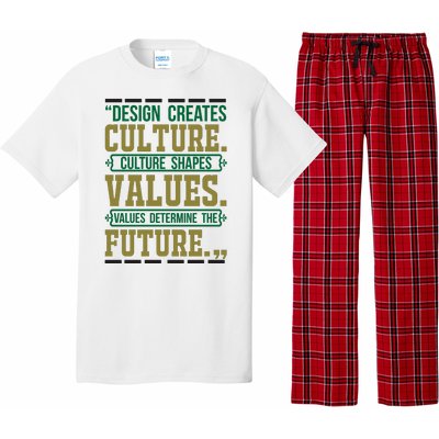 Design Creates Culture Culture Shapes Values Values Determine The Future Pajama Set