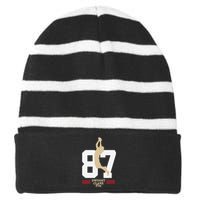 Dwight Clark Day Striped Beanie with Solid Band