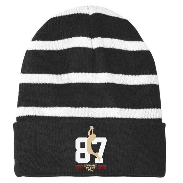 Dwight Clark Day Striped Beanie with Solid Band