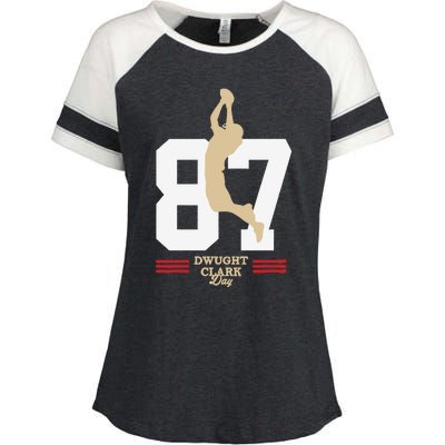 Dwight Clark Day Enza Ladies Jersey Colorblock Tee