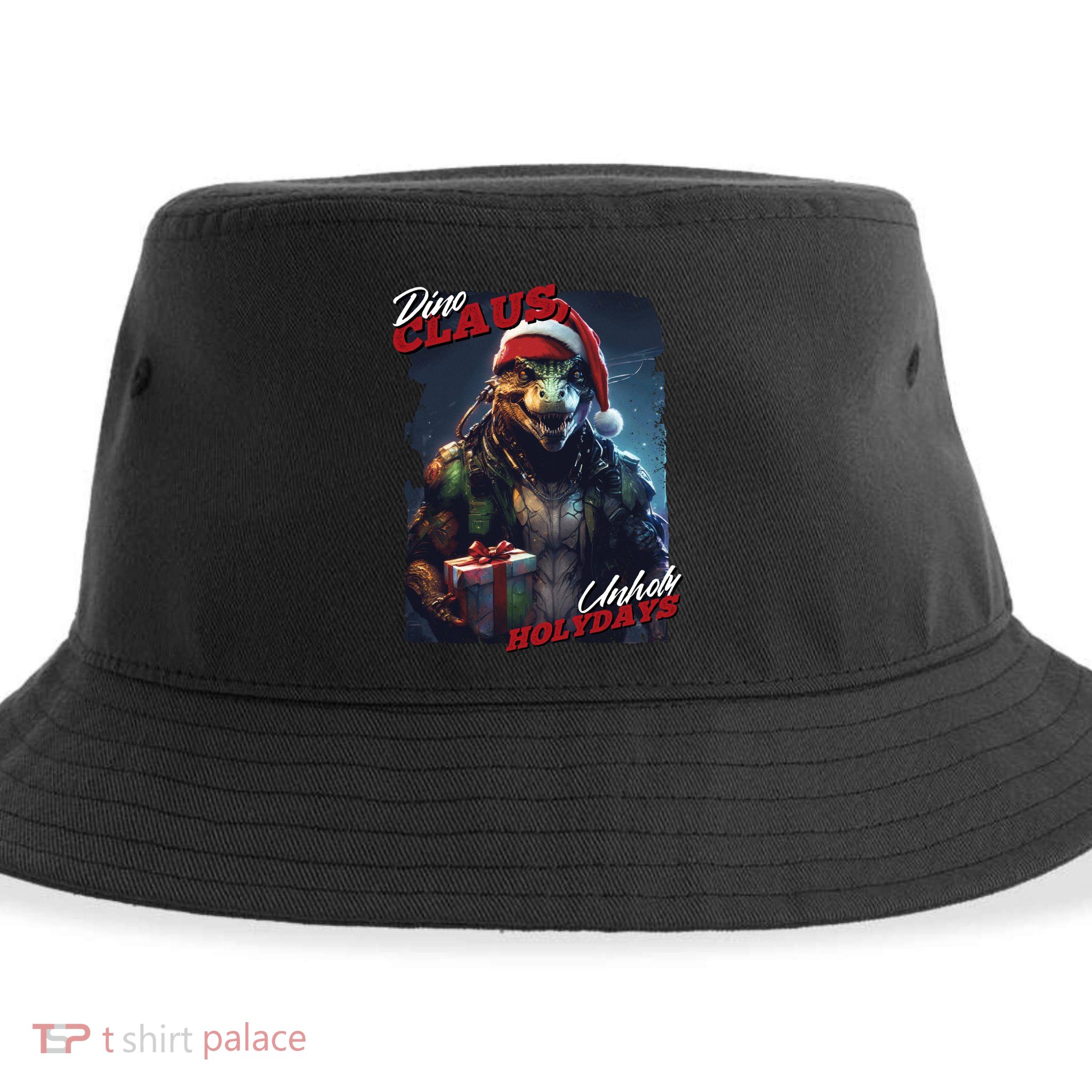 Dino Claus Sustainable Bucket Hat