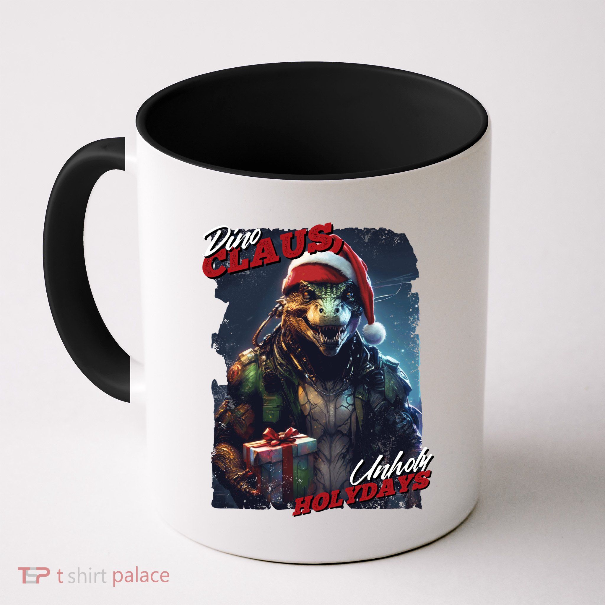 Dino Claus Mug