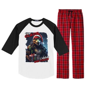 Dino Claus Raglan Sleeve Pajama Set