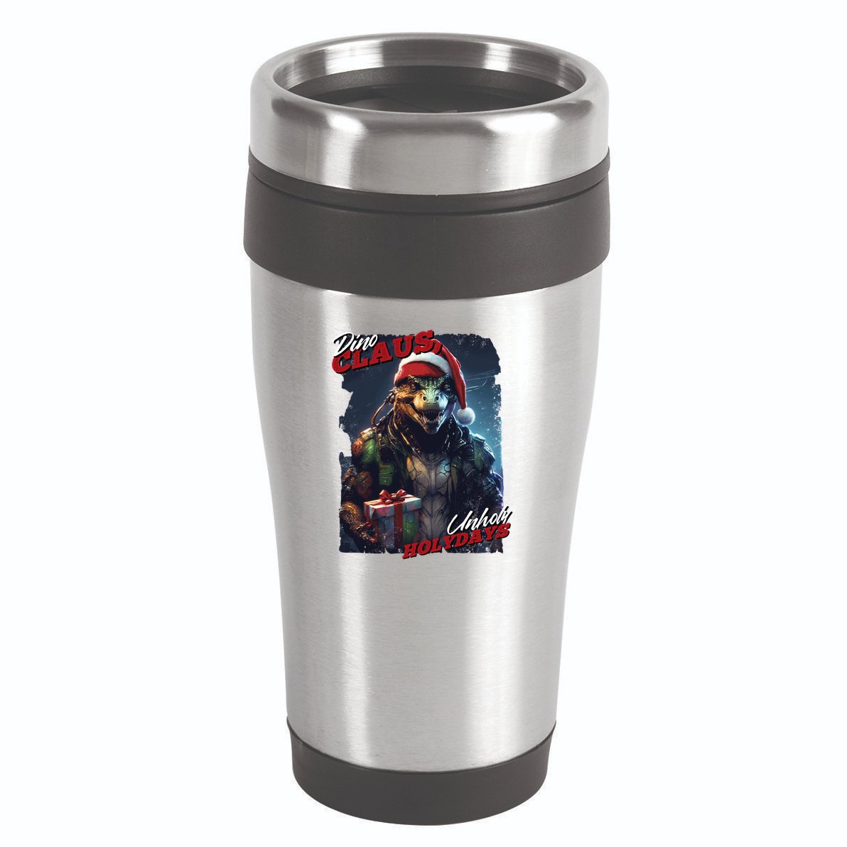 Dino Claus 16oz Travel Tumbler