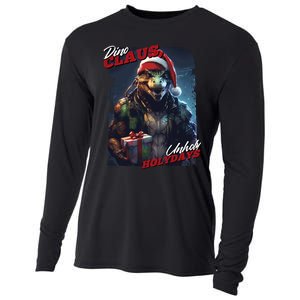 Dino Claus Cooling Performance Long Sleeve Crew