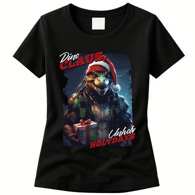 Dino Claus Womens T-Shirt