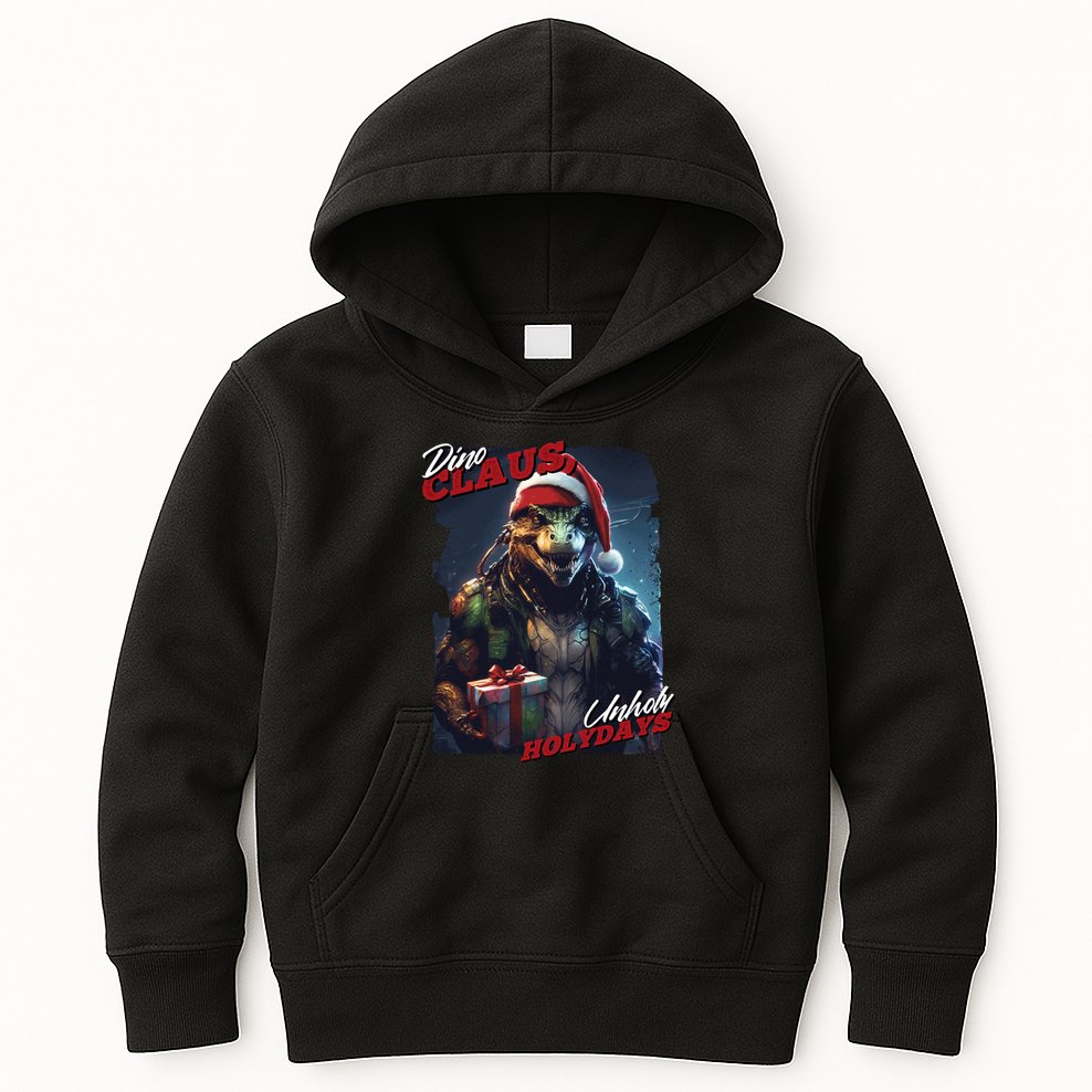 Dino Claus Kids Hoodie