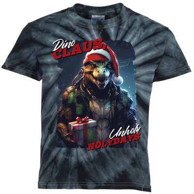 Dino Claus Kids Tie-Dye T-Shirt