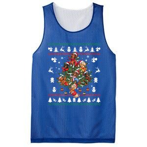 Dachshund Christmas Dogs Tree Lights Ornats Ugly Gift Mesh Reversible Basketball Jersey Tank