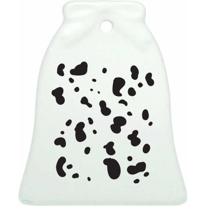 Dalmatian Costume Dog Halloween Adult Women Ceramic Bell Ornament