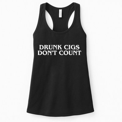 Drunk Cigs Dont Count Funny Womens Tank Top