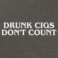 Drunk Cigs Dont Count Funny Cotton Canvas Backpack