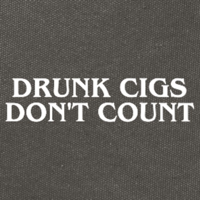 Drunk Cigs Dont Count Funny Cotton Canvas Backpack