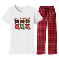 Dachshund Christmas Women's Flannel Pajama Set