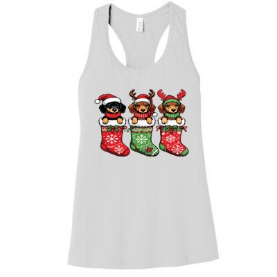 Dachshund Christmas Women's Racerback Tank