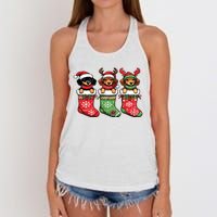 Dachshund Christmas Women's Knotted Racerback Tank