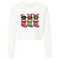 Dachshund Christmas Cropped Pullover Crew