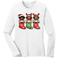 Dachshund Christmas Ladies Long Sleeve Shirt