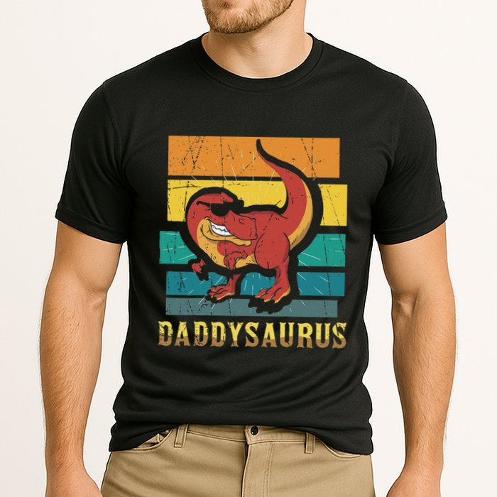 Daddysaurus Cool Dad Dinosaur With Sunglasses Cooling Performance Crew T-Shirt