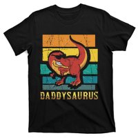 Daddysaurus Cool Dad Dinosaur With Sunglasses T-Shirt