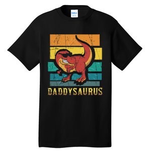 Daddysaurus Cool Dad Dinosaur With Sunglasses Tall T-Shirt