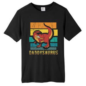 Daddysaurus Cool Dad Dinosaur With Sunglasses Tall Fusion ChromaSoft Performance T-Shirt