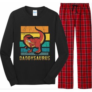 Daddysaurus Cool Dad Dinosaur With Sunglasses Long Sleeve Pajama Set